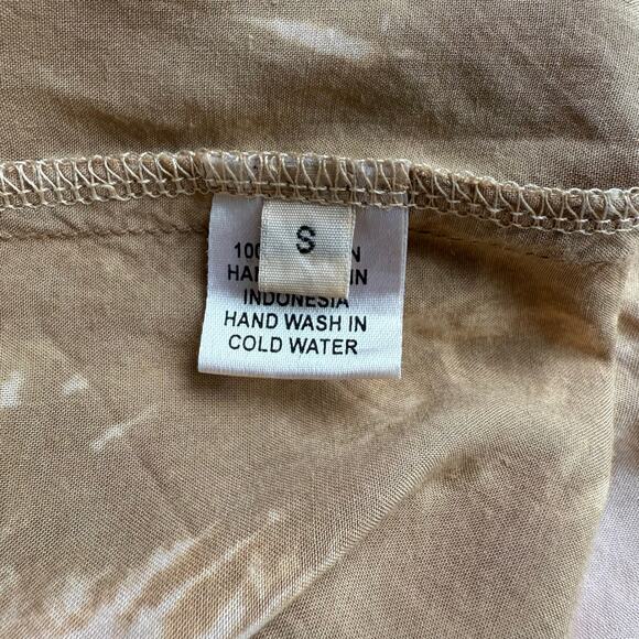 Tie Dye Kaftan Tunic Small Pink Tan Boho Chic Embroidery Tassels Festival Hippie - Picture 14 of 16